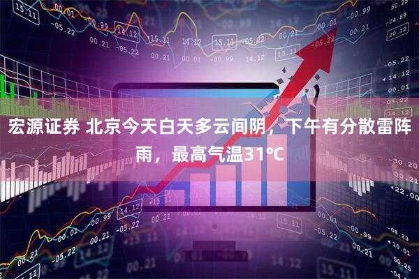 宏源证券 北京今天白天多云间阴，下午有分散雷阵雨，最高气温31℃
